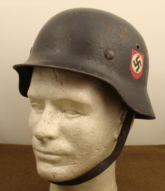 World War II Nazi SS double-decal helmet, estimate $500-$770, to be auctioned on Friday, Nov. 5, 2010. Universal Live photo.